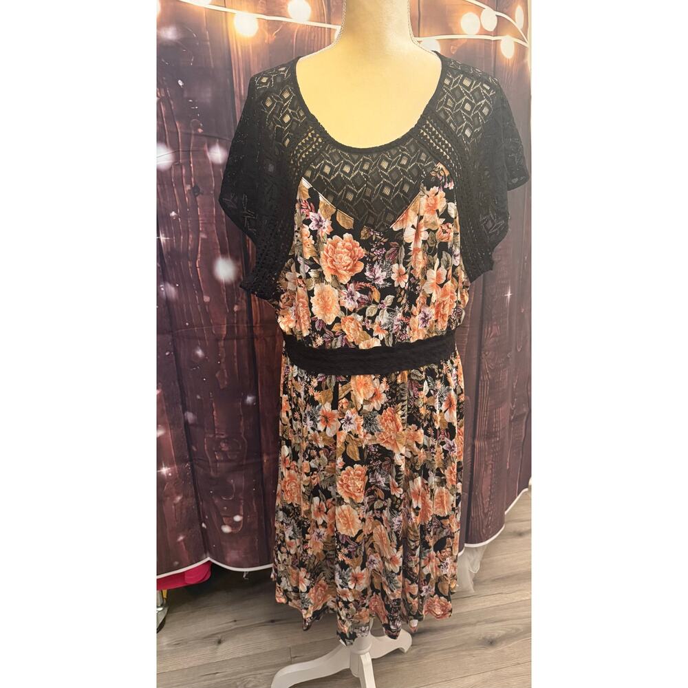 Super Soft Torrid Dress with Sheer Black - Picture 2 of 5